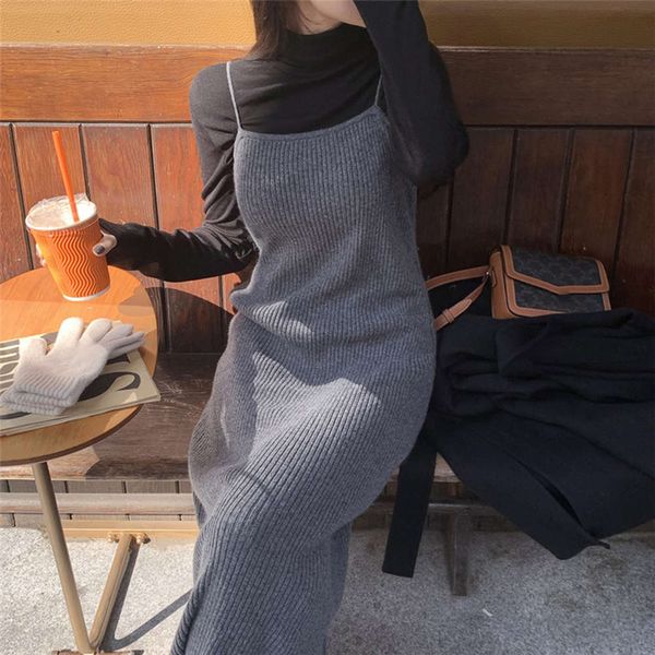 casual dresses dress women clothesautumn and winter high collar with long sleeve undergarment t-shirt + keng knitting suspender lpba, Black;gray
casual dresses dress women clothesautumn and winter high collar with long sleeve undergarment t-shirt + keng knitting suspender lpba, Black;gray