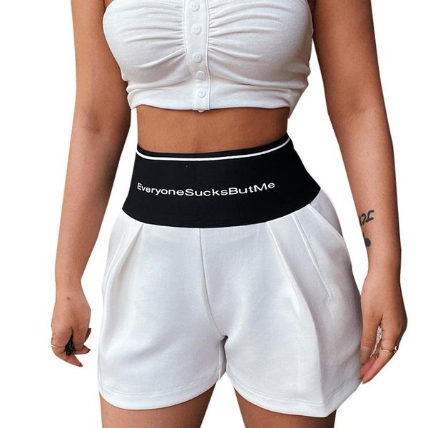 women's shorts fashion women high waist summer sport female elasticated fitness gym training patchwork streetwear, White;black
women's shorts fashion women high waist summer sport female elasticated fitness gym training patchwork streetwear, White;black