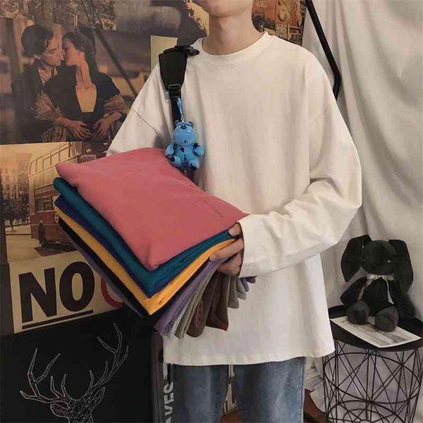 men's t-shirts t shirt long sleeve t-shirt 2021 spring tide brand cotton sweater loose couple's clothes in large size coat 9nn1, White;black
men's t-shirts t shirt long sleeve t-shirt 2021 spring tide brand cotton sweater loose couple's clothes in large size coat 9nn1, White;black