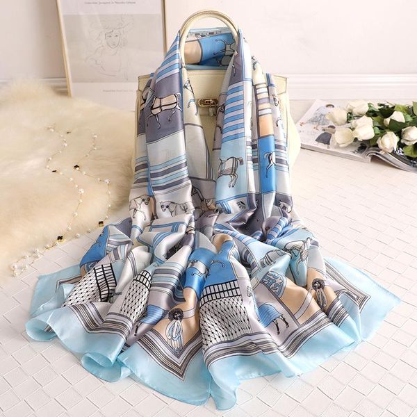 scarves korean carriage silk luxury summer beach towel lady winter 180x90cm chain scarf fashion seaside keep warm shawl, Blue;gray
scarves korean carriage silk luxury summer beach towel lady winter 180x90cm chain scarf fashion seaside keep warm shawl, Blue;gray