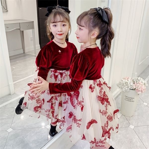 girl's girl spring autumn long sleeve dresses mesh velvet butterfly print dress for girls princess costume 0922, Red;yellow
girl's girl spring autumn long sleeve dresses mesh velvet butterfly print dress for girls princess costume 0922, Red;yellow
