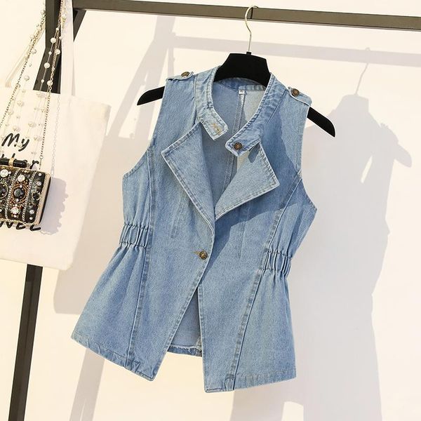 women's vests fashion short women vest sleeveless denim jackets 2021 summer casual female waistcoat buckle classic blue jean, Black;white
women's vests fashion short women vest sleeveless denim jackets 2021 summer casual female waistcoat buckle classic blue jean, Black;white