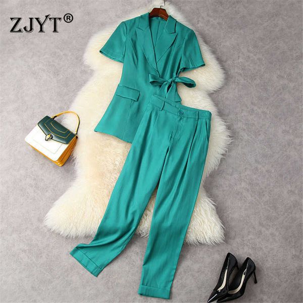 women's trousers 2 piece set summer designer fashion short sleeve cotton linen blazer suit pants office lady outfit workwear xxl 210601, White
women's trousers 2 piece set summer designer fashion short sleeve cotton linen blazer suit pants office lady outfit workwear xxl 210601, White