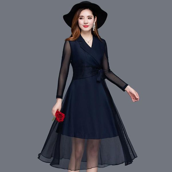 navy blue long sleeve dress women autumn tide vintage v-neck elegant mesh knee-length casual dresses, Black;gray
navy blue long sleeve dress women autumn tide vintage v-neck elegant mesh knee-length casual dresses, Black;gray