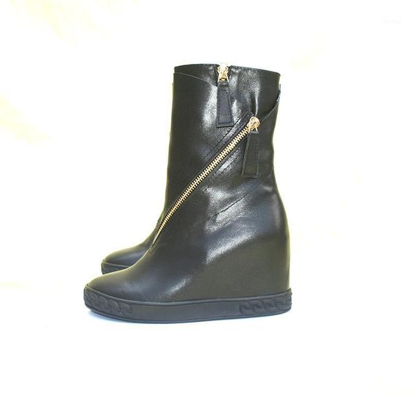 boots women's shoes patent leather casual women ankle sneakers wedge ladies zip 8cm height increase winter1, Black
boots women's shoes patent leather casual women ankle sneakers wedge ladies zip 8cm height increase winter1, Black