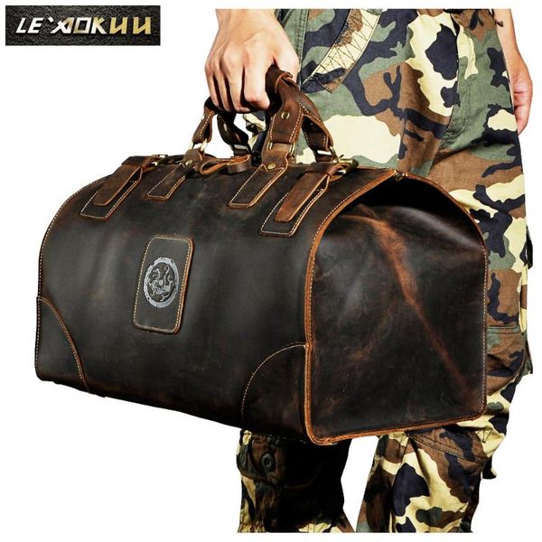 duffel bags quality crazy horse leather male larger capacity retro design handbag duffle luggage bag fashion travel suitcase tote 8151
duffel bags quality crazy horse leather male larger capacity retro design handbag duffle luggage bag fashion travel suitcase tote 8151