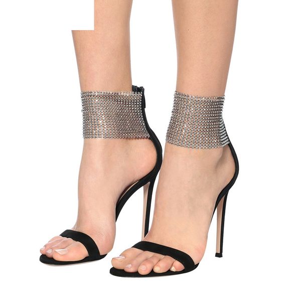 sandals runway thin high heel women suede narrow band shiny crystal ankle strappy rome sandalias summer party dress shoes eei, Black
sandals runway thin high heel women suede narrow band shiny crystal ankle strappy rome sandalias summer party dress shoes eei, Black