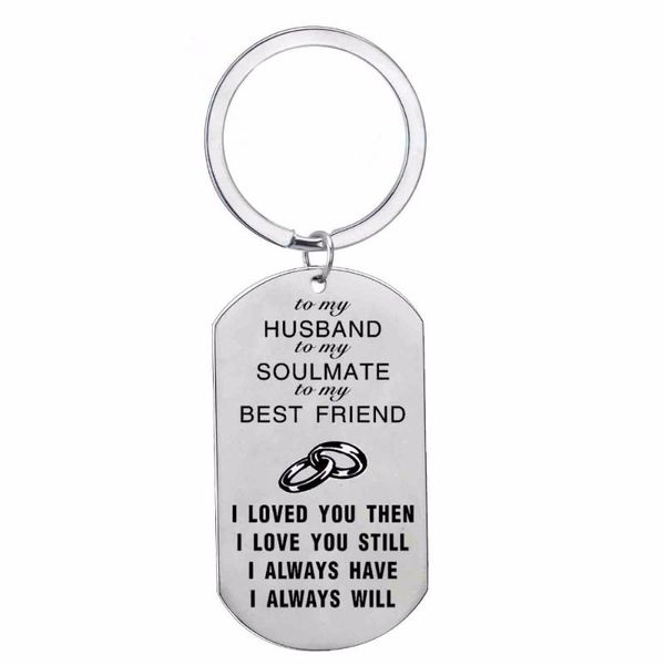 keychains 12pc/lot charm to my husband soulmate friend keychain wife couples boyfriend key chain gift stainless steel dog tag keyring, Silver
keychains 12pc/lot charm to my husband soulmate friend keychain wife couples boyfriend key chain gift stainless steel dog tag keyring, Silver