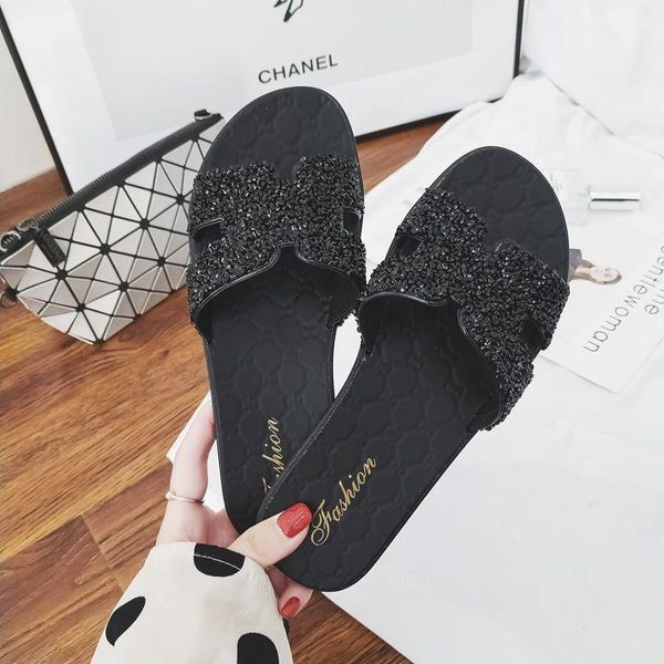 slippers rhinestone women flip flops summer slides crystal diamond bling beach sandals casual flat ladies shoes slip on 2021, Black
slippers rhinestone women flip flops summer slides crystal diamond bling beach sandals casual flat ladies shoes slip on 2021, Black
