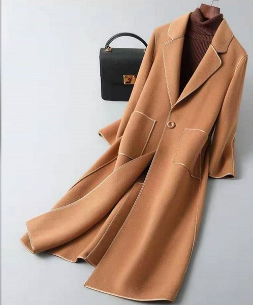 women's jackets 100% wool woolen long coat woman autumn winter turn down neck jacket casual keep warm slim solid color clothing, Black;brown
women's jackets 100% wool woolen long coat woman autumn winter turn down neck jacket casual keep warm slim solid color clothing, Black;brown