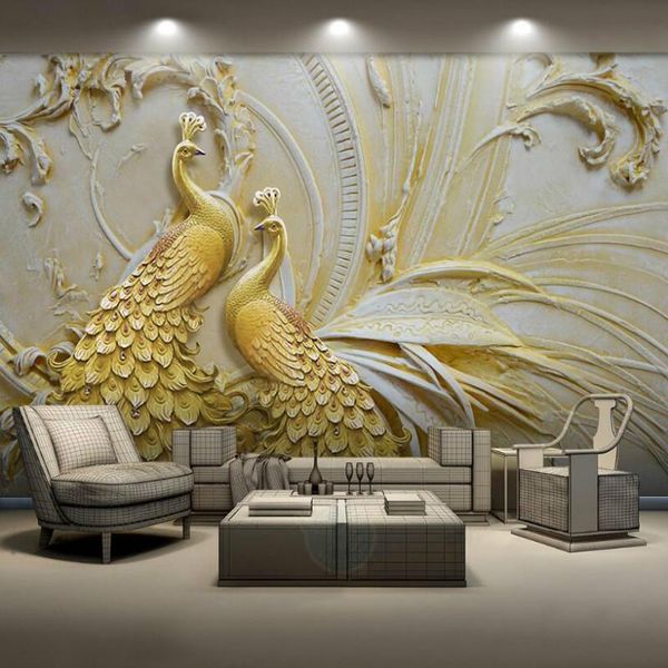 wallpapers 3d embossed golden peacock po mural for living room walls wall papers home decor abstract papel de parede
wallpapers 3d embossed golden peacock po mural for living room walls wall papers home decor abstract papel de parede