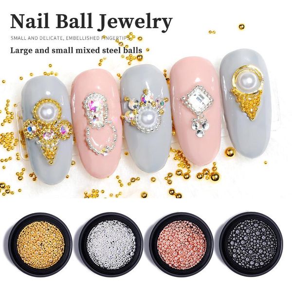 nail art decorations style rose gold, silver and black mixed size 3d metal caviar beads for nails diy decoration accessory tool, Silver;gold
nail art decorations style rose gold, silver and black mixed size 3d metal caviar beads for nails diy decoration accessory tool, Silver;gold