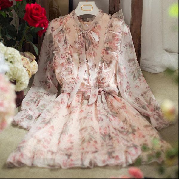 floral women dresses print bow sweet ruffle dress chiffon casual lace up elegant mini waisted buttons fairy maiden summer vestidos, Black;gray
floral women dresses print bow sweet ruffle dress chiffon casual lace up elegant mini waisted buttons fairy maiden summer vestidos, Black;gray