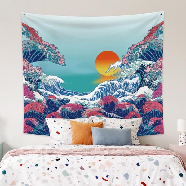 tapestries laeacco fashion tapestry japanese style abstract art waves and sunset printing wall hangings home living room decor polyester
tapestries laeacco fashion tapestry japanese style abstract art waves and sunset printing wall hangings home living room decor polyester