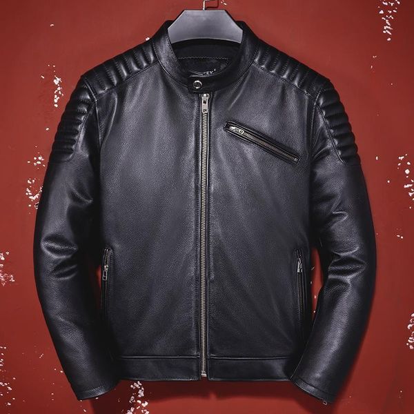 men's leather & faux 2021 s black cowhide jacket 100% genuine biker men plus size 5xl turn-down collar casual outerwea
men's leather & faux 2021 s black cowhide jacket 100% genuine biker men plus size 5xl turn-down collar casual outerwea
