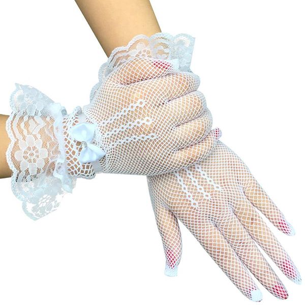 five fingers gloves summer women short lace tulle autumn black white dress girls full finger stretchy performance, Blue;gray
five fingers gloves summer women short lace tulle autumn black white dress girls full finger stretchy performance, Blue;gray