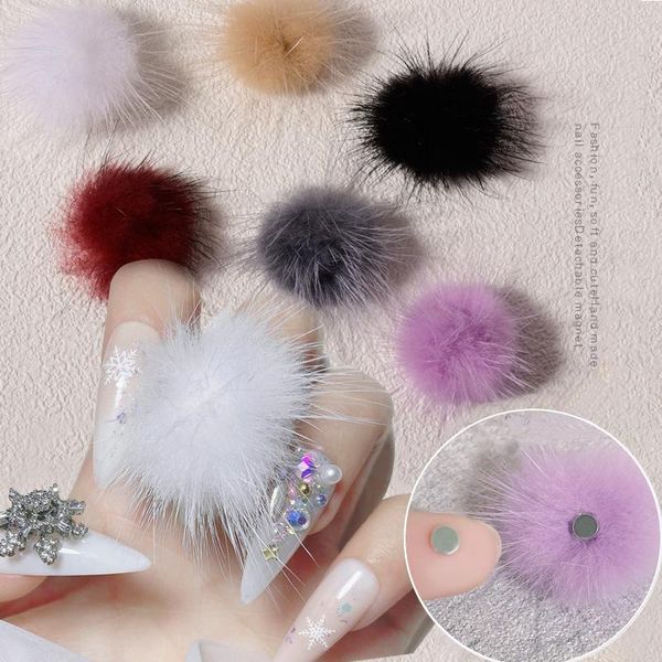 2pcs detachable summer nail pom poms cute fluffy plush ball with magnetic base for tips diy decorations art, Silver;gold
2pcs detachable summer nail pom poms cute fluffy plush ball with magnetic base for tips diy decorations art, Silver;gold