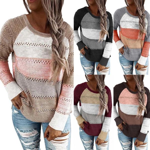 women's sweaters sweater autumn winter long sleeve color block knitted hollow out jumper, White;black
women's sweaters sweater autumn winter long sleeve color block knitted hollow out jumper, White;black