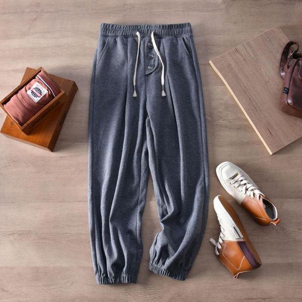 men's pants 2021 autumn and winter knitted cotton ankle-tied sweatpants men 's japanese loose casual closing sports, Black
men's pants 2021 autumn and winter knitted cotton ankle-tied sweatpants men 's japanese loose casual closing sports, Black