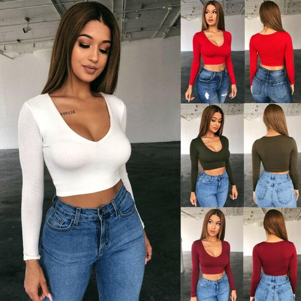 women's t-shirt us stock womens off shoulder shirt crop long sleeve jumper vest cami, White
women's t-shirt us stock womens off shoulder shirt crop long sleeve jumper vest cami, White