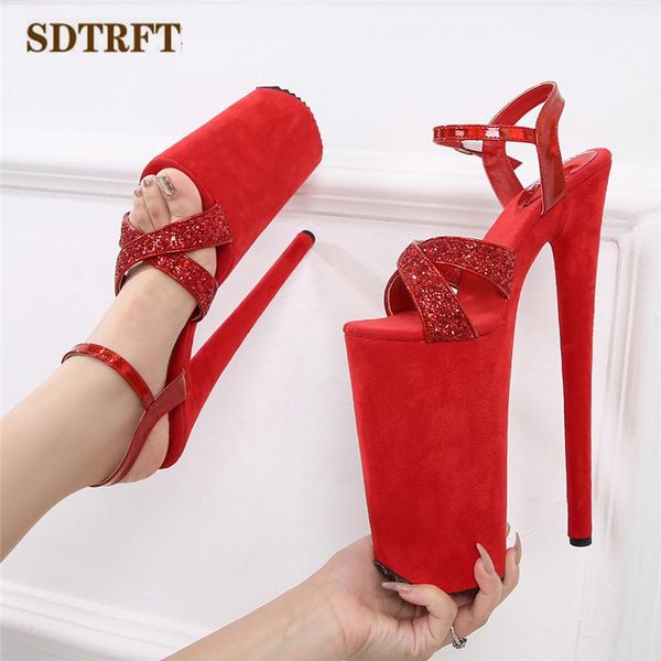 dress shoes sdtrft stiletto ladies sandals 16cm platform woman 26cm thin high heels zapatos mujer sequins crossdresser stripper pumps, Black
dress shoes sdtrft stiletto ladies sandals 16cm platform woman 26cm thin high heels zapatos mujer sequins crossdresser stripper pumps, Black