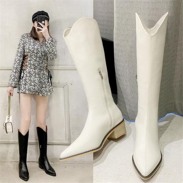 boots western cowboy women's plush thick bottom high tube pointed white knight winter leather zkfp, Black
boots western cowboy women's plush thick bottom high tube pointed white knight winter leather zkfp, Black
