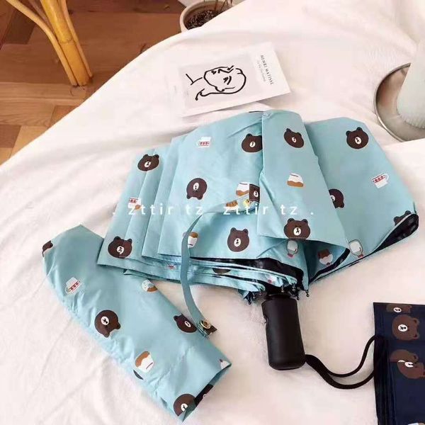 full automatic folding umbrella with little bear, sunshade and sunscreen black glue, uv protection, three
full automatic folding umbrella with little bear, sunshade and sunscreen black glue, uv protection, three