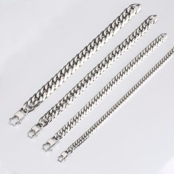 link, chain charm men bracelets 7/9/11/13mm titanium steel bracelet bangle gold color stainless punk jewelry gifts, Black
link, chain charm men bracelets 7/9/11/13mm titanium steel bracelet bangle gold color stainless punk jewelry gifts, Black