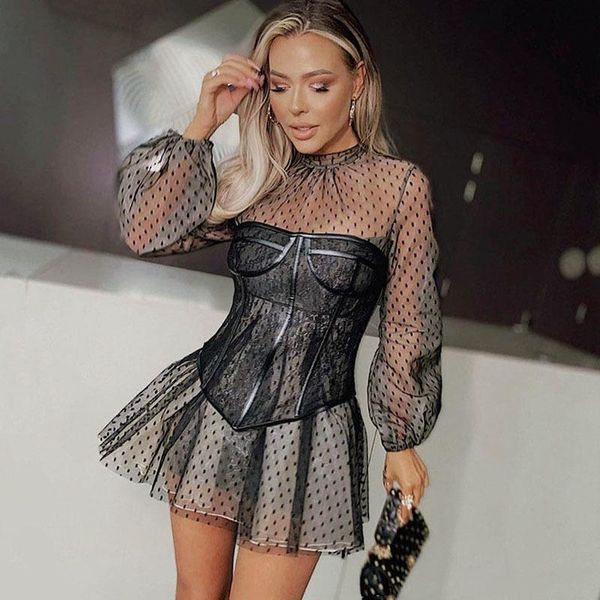 casual dresses 2 piece sets womens outfits fall 2021 black mesh polk dot dress with waist seal corset evening party streetwear, Black;gray
casual dresses 2 piece sets womens outfits fall 2021 black mesh polk dot dress with waist seal corset evening party streetwear, Black;gray