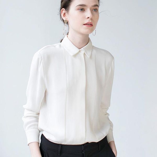 women's blouses & shirts elegant office lady womens 2021 spring autumn long sleeve folds pleated blouse chic design temperament chiffon, White
women's blouses & shirts elegant office lady womens 2021 spring autumn long sleeve folds pleated blouse chic design temperament chiffon, White