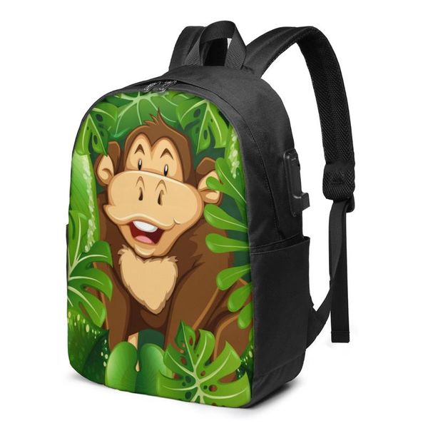 backpack school bag for boy and girl wild forest monkey with usb charging funny daypack teenager student
backpack school bag for boy and girl wild forest monkey with usb charging funny daypack teenager student