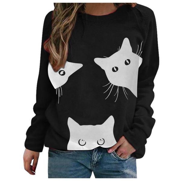women's hoodies & sweatshirts plus size s-3xl harajuku spring autumn women fashion cat printed sweatshirt woman casual female o-neck 20, Black
women's hoodies & sweatshirts plus size s-3xl harajuku spring autumn women fashion cat printed sweatshirt woman casual female o-neck 20, Black