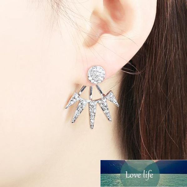 korean crystal stud earrings hip hop punk pointed cone stud earrings for women earing creative earring worn behind ear jewelry factory price, Golden;silver
korean crystal stud earrings hip hop punk pointed cone stud earrings for women earing creative earring worn behind ear jewelry factory price, Golden;silver