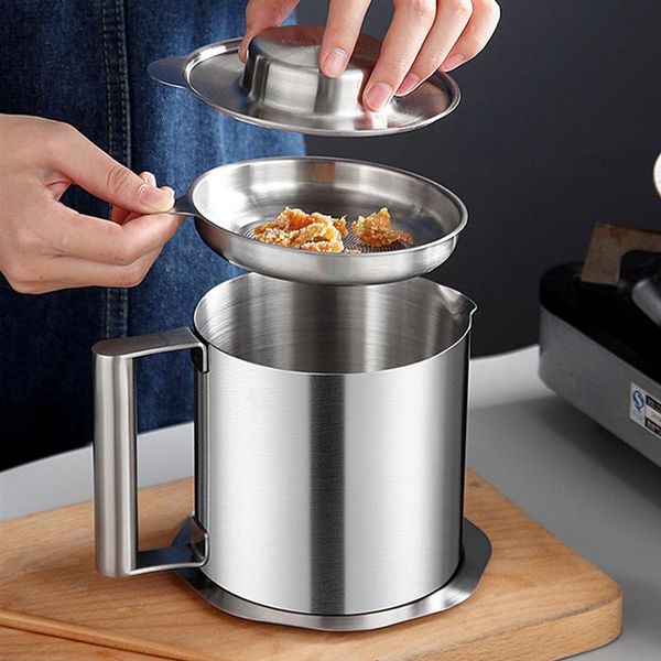 1.2l stainless steel oil filter pot residue filtration can cooking seasoning bottle kitchen storage kettle bottles & jars
1.2l stainless steel oil filter pot residue filtration can cooking seasoning bottle kitchen storage kettle bottles & jars