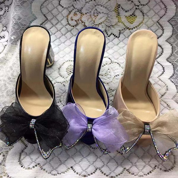 slippers bow-knot women crystal slides high heels sandalias mujer summer de verano para large size buty damskie, Black
slippers bow-knot women crystal slides high heels sandalias mujer summer de verano para large size buty damskie, Black