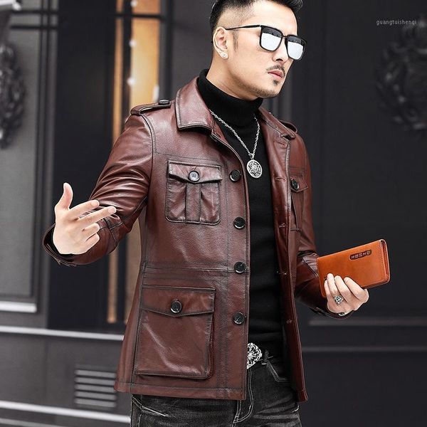 haining 2021 autumn fashion leather jacket for men men's & faux, Black
haining 2021 autumn fashion leather jacket for men men's & faux, Black