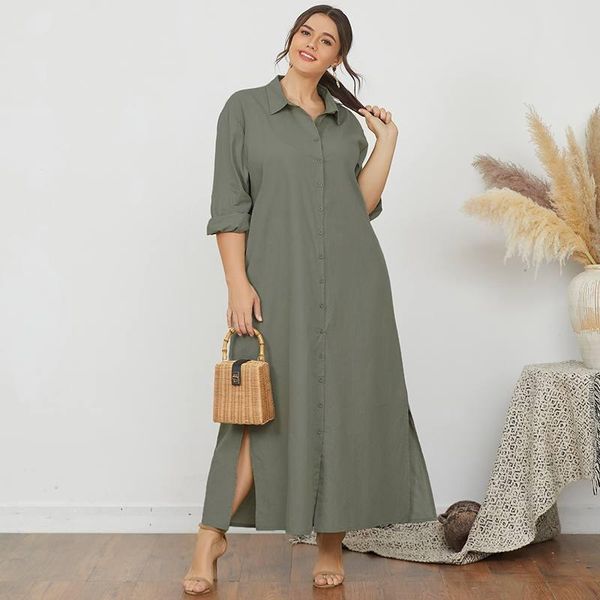 plus size dresses autumn split button kaftan 2021 women lapel long sleeve shirt dress zanzea elegant office work maxi sundress oversized, Black
plus size dresses autumn split button kaftan 2021 women lapel long sleeve shirt dress zanzea elegant office work maxi sundress oversized, Black