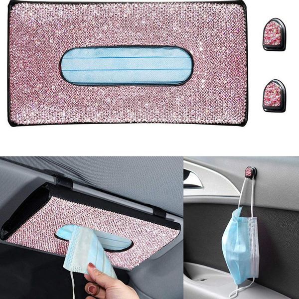 car sun visor box crystal sparkling napkin holder, pu leather back seat tissue box, women's auto interior parts
car sun visor box crystal sparkling napkin holder, pu leather back seat tissue box, women's auto interior parts