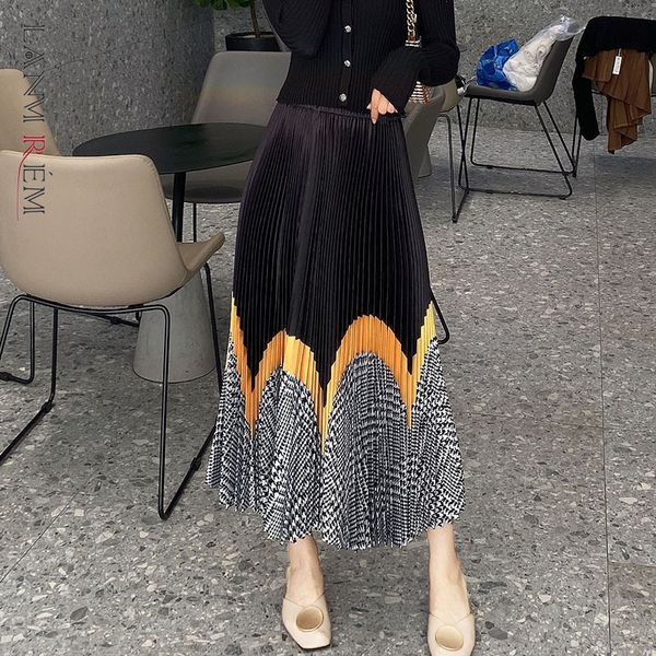 spring black color pleated vintage plaid pattern mid-calf fashion elastic waist skirt for women 2a2922 210507
spring black color pleated vintage plaid pattern mid-calf fashion elastic waist skirt for women 2a2922 210507