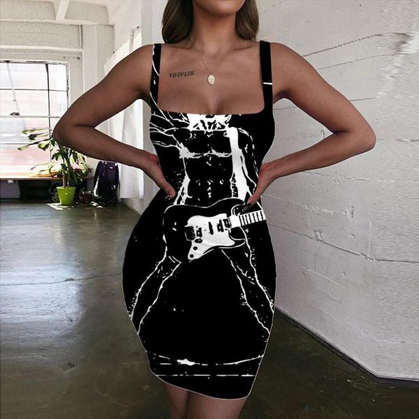 music black and white womens dress 3d print hip hop clothing summer beach boho fashion, Black;gray
music black and white womens dress 3d print hip hop clothing summer beach boho fashion, Black;gray