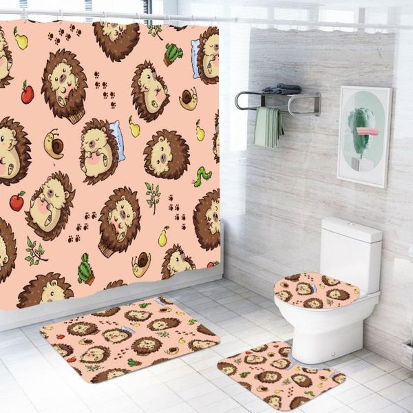 3/4 pieces hedgehog/snails/fruits shower curtains sets cartoon animal carpet toilet lid and bath mat 3d print bathroom
3/4 pieces hedgehog/snails/fruits shower curtains sets cartoon animal carpet toilet lid and bath mat 3d print bathroom