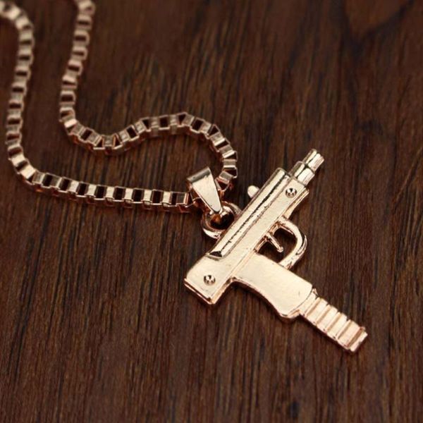 charms men gothic uzi gun shaped pendant necklace party jewelry male punk bling chain collar gifts, Bronze;silver
charms men gothic uzi gun shaped pendant necklace party jewelry male punk bling chain collar gifts, Bronze;silver