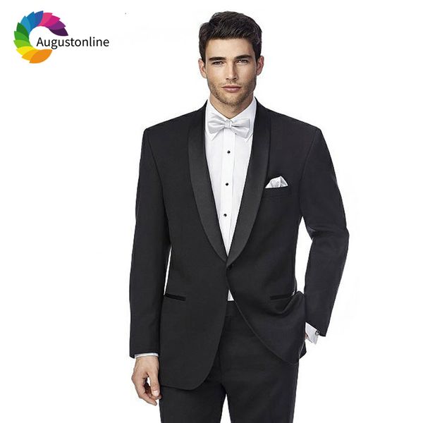 men's suits & blazers black business prom men slim fit wedding tuxedos 2pieces (jacket+pants) shawl lapel coustume homme birdegroo, White;black
men's suits & blazers black business prom men slim fit wedding tuxedos 2pieces (jacket+pants) shawl lapel coustume homme birdegroo, White;black