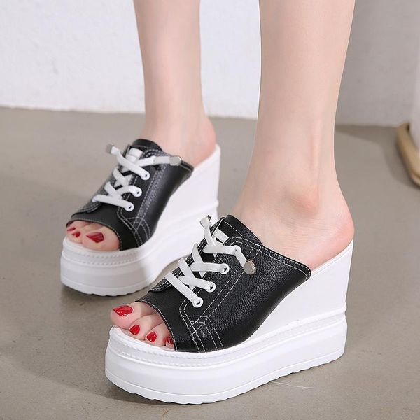 peep toe house slippers platform flat shoes female women heels loafers increased internal slides on a wedge pantofle high beach, Black
peep toe house slippers platform flat shoes female women heels loafers increased internal slides on a wedge pantofle high beach, Black