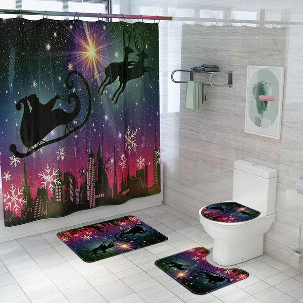 bath mats merry christmas shower curtain / non-slip rug/ toilet lid cover/ mat santa deer pattern for decoration in stock
bath mats merry christmas shower curtain / non-slip rug/ toilet lid cover/ mat santa deer pattern for decoration in stock