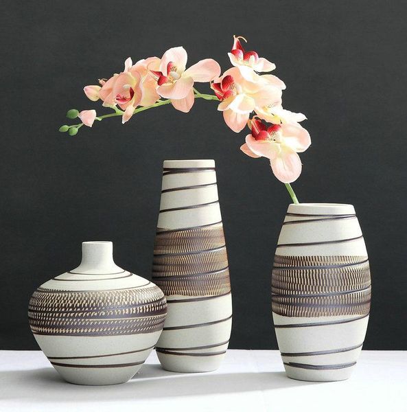 chinese-style simple retro white brown ceramic vase for living room study bedroom deskflower container home decorative vases
chinese-style simple retro white brown ceramic vase for living room study bedroom deskflower container home decorative vases