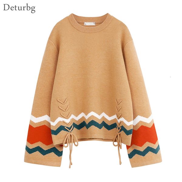 women's sweaters women fashion korea wave striped sweater girls flare sleeve o neck lace up warm knitted school pullover autumn wi, White;black
women's sweaters women fashion korea wave striped sweater girls flare sleeve o neck lace up warm knitted school pullover autumn wi, White;black
