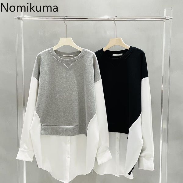 nomikuma new spring patchwork women sweatshirts causal hit color fake two pieces hoodies medium-long jumper 6f438 210427, Black
nomikuma new spring patchwork women sweatshirts causal hit color fake two pieces hoodies medium-long jumper 6f438 210427, Black