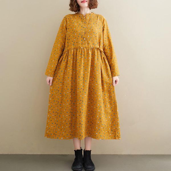 versear women vintage dress spring autumn cotton linen floral print o-neck long sleeves pockets casual dresses, Black;gray
versear women vintage dress spring autumn cotton linen floral print o-neck long sleeves pockets casual dresses, Black;gray