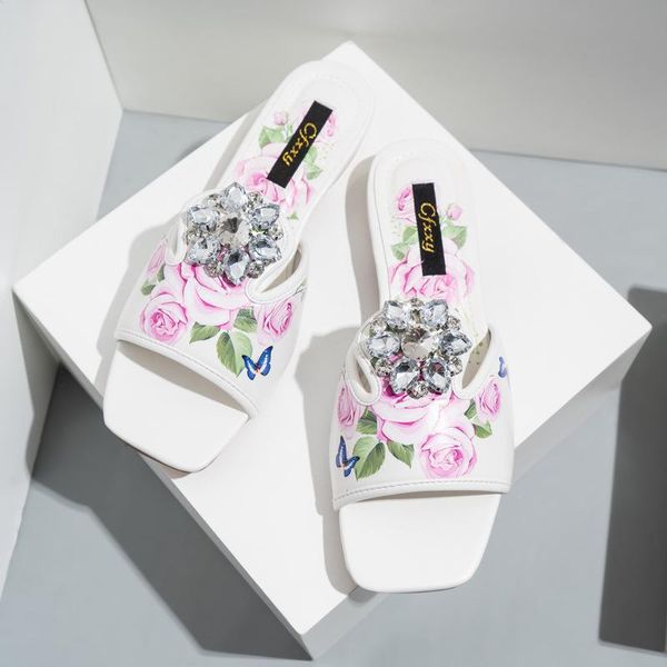 slippers 2021 women summer slipper square toe flower rhinestone thick heel sandals low slip on zapatillas de mujer, Black
slippers 2021 women summer slipper square toe flower rhinestone thick heel sandals low slip on zapatillas de mujer, Black